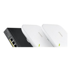 Zyxel GS1915 Netzwerk Starter Kit GS1915-8EP 1x + NWA90 2x - Starter Kit - přepínač - 2x WiFi 6 Access Points & 8-Port PoE Smart managed Switch [NWA90AX & GS1915-8EP] - inteligentní - 8 x 10 100 1000 (PoE+) - desktop, pro připevnění na zeď - PoE+ (60 W)