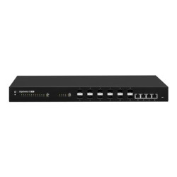 Ubiquiti EdgeSwitch 12 Fiber - Přepínač - L3 - řízený - 4 x Gigabit SFP + 8 x 100 1000 SFP + 4 x 10 100 1000 - desktop, Lze montovat do rozvaděče, pro připevnění na zeď - AC 120 230 V DC 16 - 25 V