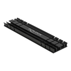 Delock Heatsink flat 100 mm for M.2 module black - Chladič SSD - černá