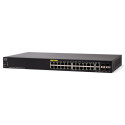 Cisco switch SF350-24P, 24x10 100 (PoE+) + 2xComboGbE GSFP + 2xSFP