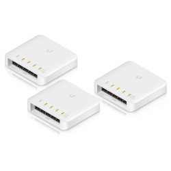 Ubiquiti UniFi Switch Flex - 5x GbE, 1x PoE++ In, 4x PoE Out, venkovní - sada 3ks
