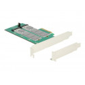 Delock PCI Express Card  2 x internal M.2 Key B with RAID - Řadič úložiště - M.2 Card nízký profil - 6 GBps - RAID 0, 1 - PCIe 2.0 x4