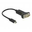 Delock - USB sériový kabel - USB-C (M) do DB-9 (M) - 15 cm - černá