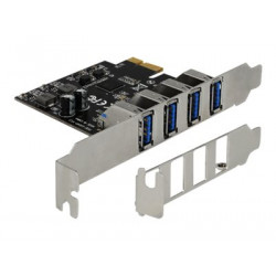 Delock - USB adaptér - PCIe 2.0 nízký profil - USB 3.0 x 4
