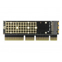 Delock PCI Express x16 (x4 x8) Card to 1 x NVMe M.2 Key M for Server - Řadič úložiště - 1 Kanál - M.2 Card - PCIe 3.0 x16