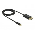 Delock - Kabel DisplayPort - USB-C (M) do DisplayPort (M) - DisplayPort 1.2 - 1 m - podporuje 4K, USB napájení - černá