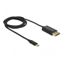 Delock - Kabel DisplayPort - USB-C (M) do DisplayPort (M) - DisplayPort 1.2 - 1 m - podporuje 4K, USB napájení - černá