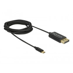 Delock - Kabel DisplayPort - USB-C (M) do DisplayPort (M) - DisplayPort 1.2 - 2 m - podporuje 4K, USB napájení - černá