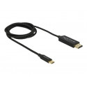 Delock - Kabel adaptéru - USB-C s piny (male) do HDMI s piny (male) - 1 m - černá - podporuje 4K