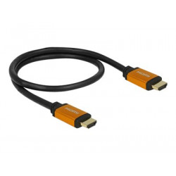 Delock - HDMI kabel - HDMI s piny (male) do HDMI s piny (male) - 2 m - trojnásobně stíněný - černá, zlatá - podpora 8K