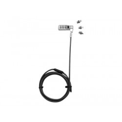 DICOTA Security Combination Lock Exchangeable T N W Head - Bezpečnostní kabelový zámek - černá - 2 m