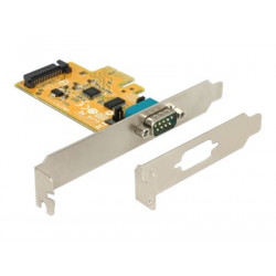 Delock PCI Express Card to 1 x Serial with voltage supply ESD protection - Sériový adaptér - PCIe 2.0 nízký profil - RS-232 x 1