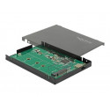 Delock 2.5 External Enclosure for M.2 NVMe PCIe SSD - Kryt úložiště - SATA - USB 3.1 (Gen 2) - černá