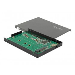 Delock 2.5 External Enclosure for M.2 NVMe PCIe SSD - Kryt úložiště - SATA - USB 3.1 (Gen 2) - černá