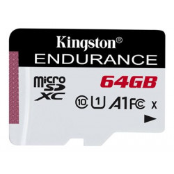 Kingston High Endurance - Paměťová karta flash - 64 GB - A1 UHS-I U1 Class10 - microSDXC UHS-I