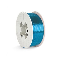 VERBATIM 3D Printer Filament PET-G 1.75mm, 327m, 1kg blue transparent