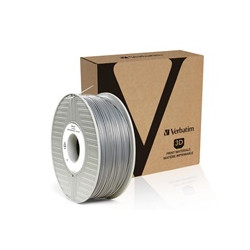 VERBATIM 3D Printer Filament ABS 1.75mm, 404m,1kg silver metal grey (OLD PN 55016)