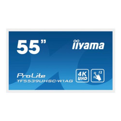 iiyama ProLite TF5539UHSC-W1AG - 55" Třída úhlopříčky displej LCD s LED podsvícením - interaktivní digital signage - s dotyková obrazovka (multi touch) - 4K UHD (2160p) 3840 x 2160 - bílá, matná
