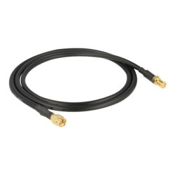 Delock - Prodlužovací šňůra pro anténu - SMA se zdířkami (female) do SMA zástrčka - 90 cm - černá