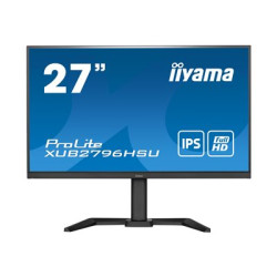 iiyama ProLite XUB2796HSU-B5 - LED monitor - 27" - 1920 x 1080 Full HD (1080p) @ 75 Hz - IPS - 250 cd m2 - 1000:1 - 1 ms - HDMI, DisplayPort - reproduktory - matná čerň