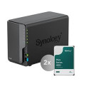 Synology DiskStation DS224+, 2-bay NAS, včetně 2ks HDD 4TB (HAT3300-4T), CPU J4125, RAM 2GB, 2x GLAN