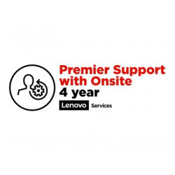 Lenovo Premier Support with Onsite NBD - Prodloužená dohoda o službách - náhradní díly a práce (pro systém s 3letou zárukou on-site) - 4 let (z původního data zakoupení vybavení) - na místě - doba vyřízení požadavku: příští prac. den - pro ThinkStation P410; P500; P510; P520; P520c