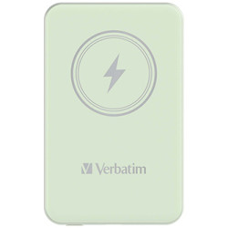 Verbatim, power banka s bezdrátovým nabíjením, 5V, nabíjení telefonu, 32241, 5 000mAh, magnetické připevnění, zelená