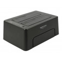 Delock - Dokovací stanice HDD - oddílů: 2 - SATA 6Gb s - USB 3.1 (Gen 2) - černá