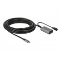 Delock - Prodlužovací USB kabel - USB-C (M) do konektor DC, USB-C (F) - USB 3.1 Gen 1 - 5 m - šedá, černá