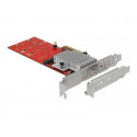 Delock PCI Express Card  2 x internal M.2 - Adaptér rozhraní - M.2 Card nízký profil - PCIe 3.0 x8