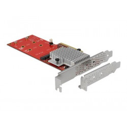 Delock PCI Express Card  2 x internal M.2 - Adaptér rozhraní - M.2 Card nízký profil - PCIe 3.0 x8