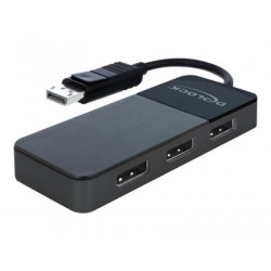 Delock DisplayPort 1.4 Splitter 1 x DisplayPort in  3 x DisplayPort out - Rozdělovač video audio - 3 x DisplayPort - desktop