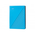 WD My Passport WDBPKJ0040BBL - Pevný disk - šifrovaný - 4 TB - externí (přenosný) - USB 3.2 Gen 1 - AES 256 bitů - modrá