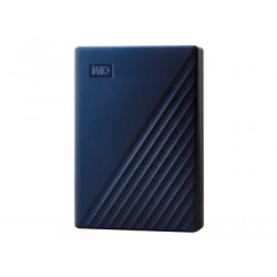 WD My Passport for Mac WDBA2F0050BBL - Pevný disk - šifrovaný - 5 TB - externí (přenosný) - USB 3.2 Gen 1 - AES 256 bitů - půlnoční modř