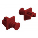 Delock for RJ45 - Krytka proti prachu - červená (balení 10)
