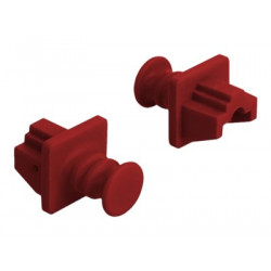 Delock for RJ45 - Krytka proti prachu - červená (balení 10)