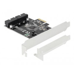 Delock PCI Express Card to 2 x internal USB 3.0 Pin Header - USB adaptér - PCIe 2.0 - USB 3.0 (interní) x 2