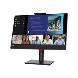 Lenovo ThinkVision T24v-30 - LED monitor - 24" (23.8" zobrazitelný) - 1920 x 1080 Full HD (1080p) @ 75 Hz - IPS - 250 cd m2 - 1000:1 - 4 ms - HDMI, VGA, DisplayPort - reproduktory - havraní čerň - Campus