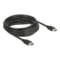 Delock - High Speed - HDMI kabel - HDMI s piny (male) do HDMI s piny (male) - 5 m - trojnásobně stíněný - černá - podpora Dolby DTS-HD Master Audio, podpora Dolby TrueHD