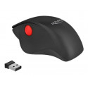 Delock Ergonomic - Myš - ergonomický - pravák - optický - 3 tlačítka - bezdrátový - 2.4 GHz - bezdrátový přijímač USB - černá, červená - maloobchod