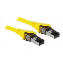 Delock - Síťový kabel - RJ-45 (M) do RJ-45 (M) - 1 m - SFTP, PiMF - CAT 8.1 - neobsahuje halogen, provedení bez hrbolků, licna - žlutá