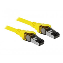 Delock - Síťový kabel - RJ-45 (M) do RJ-45 (M) - 2 m - SFTP, PiMF - CAT 8.1 - neobsahuje halogen, provedení bez hrbolků, licna - žlutá