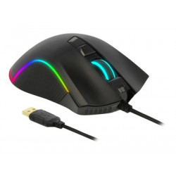 Delock Gaming - Myš - ergonomický - pravák - optický - 7 tlačítka - kabelové - USB - černá - maloobchod