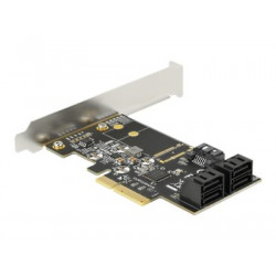 Delock PCI Express Card x4  5 x internal SATA 6 Gb s - Řadič úložiště - SATA 6Gb s - nízký profil - PCIe 3.0 x4