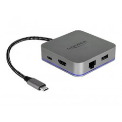 Delock USB Type-C Docking Station for Mobile Devices - Dokovací stanice - USB-C - HDMI - GigE