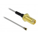 Delock - Kabel antény - SMA (F) do MHF 4L (M) - 20 cm - koaxiál - šedá