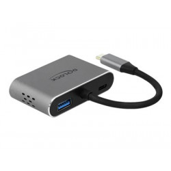 Delock - Externí video adaptér - USB-C - HDMI, VGA - šedá - maloobchod