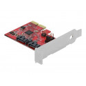 Delock - Řadič úložiště (RAID) - 2 Kanál - SATA 6Gb s - nízký profil - RAID 1 - PCIe 2.0 x1