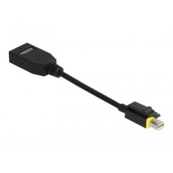 Delock - Adaptér DisplayPort - Mini DisplayPort (M) s jazýčkem do DisplayPort (F) - DisplayPort 1.4 - 15 cm - neobsahuje halogen, podpora 8K - černá