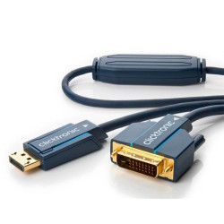 ClickTronic HQ OFC kabel DisplayPort - DVI, zlacené kon., M M, 5m